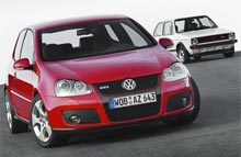 Femte generation af Volkswagen Golf GTI st&aring;r for kompromisl&oslash;s k&oslash;regl&aelig;de og er den f&oslash;rste Volkswagen med ny h&oslash;jmoment FSI-turbomotor. Den nye Golf GTI ventes til Danmark omkring &aring;rsskiftet.