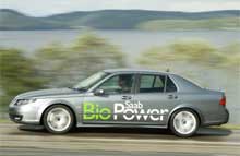 Den kun 2-liters turbomotor i konceptbilen Saab BioPower 100 yder 300 hk.