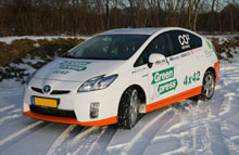 Denne Toyota Prius van er en af GreenXpress' biler.