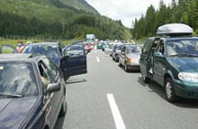 Europa på ferie betyder traditionen tro store prøvelser for trafikanter på Autobahn