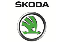 Det nye Skoda logo har fået en mere frisk grøn farve, og den bevingede pil er gjort større.
