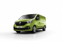 Den nye Renault Trafic, der får Danmarks premiere i uge 37, har fået et helt nyt design blandt andet større logo og større lygter.