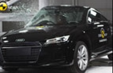  Blandt andet en manglende automatisk nødbremse betyder, at Audi TT må 'nøjes' med fire stjerner i årets første Euro NCAP-test. (Foto: FDM/ Euro NCAP)