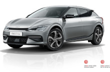 Den succesfulde EV6 tildeles to priser ved dette &aring;rs Red Dot Design Awards - dels for sit banebrydende design, og dels for sin innovative teknologi.