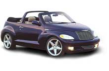 Chryslers PT Cruiser i en rap cabriolet-version.