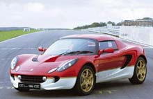 I sine rød-hvide-guld-farver er Lotus Elise 49 en hyldest til den legendariske Type 49 Formel 1-bil.